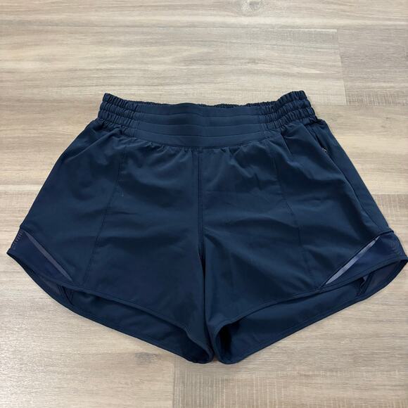 Lululemon Hotty Hot Short High-Rise Long 4" True Navy Women Size 6 - Picture 1 of 5